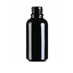 Glass Bottle 10ml PP18 Black - Pack of 12 pieces