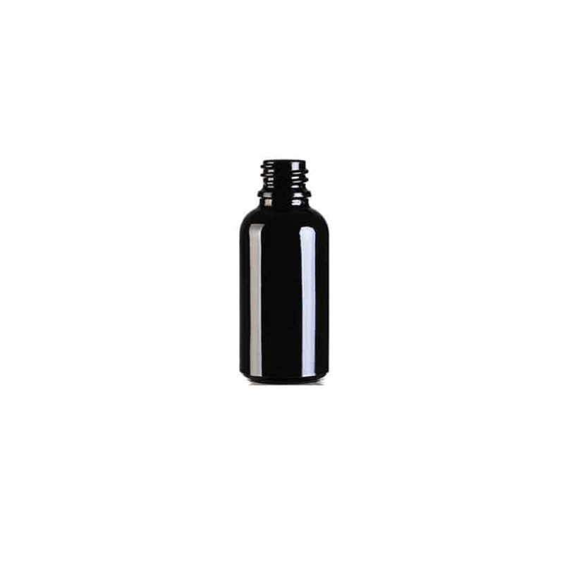 Glass Bottle 10ml PP18 Black - Pack of 12 pieces