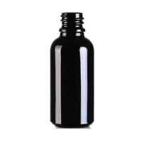Glass Bottle 50ml PP18 Black - Pack of 12 pieces