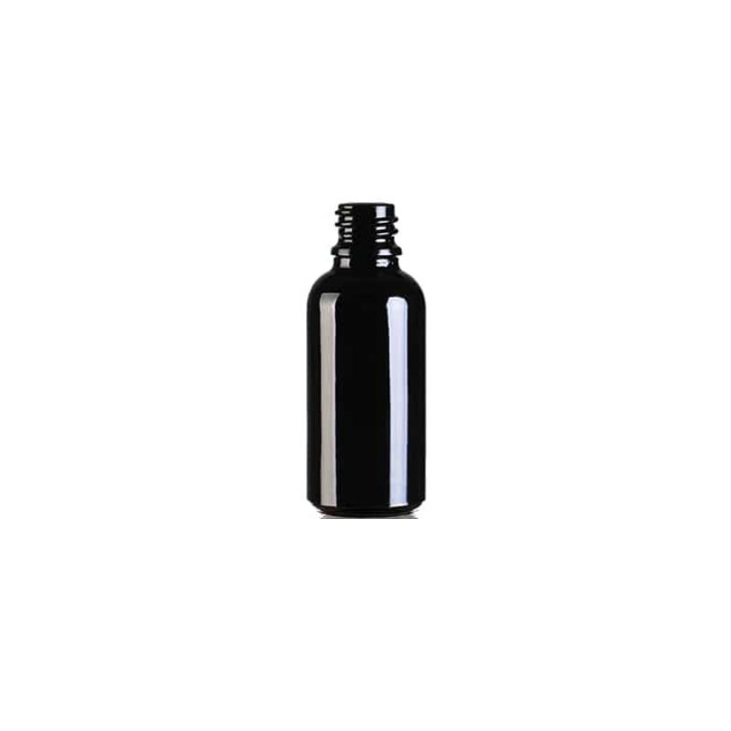 Glass Bottle 50ml PP18 Black - Pack of 12 pieces
