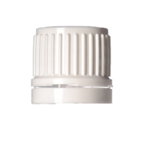 White Tamper Evident Simple Cap One-Part PP18 - Pack of 12pcs