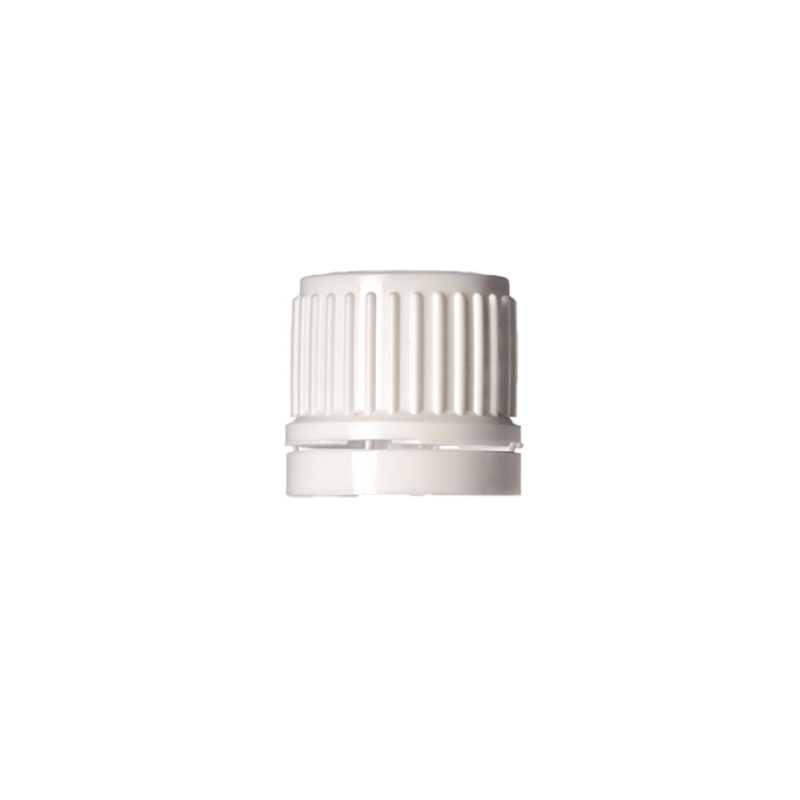 White Tamper Evident Simple Cap One-Part PP18 - Pack of 12pcs